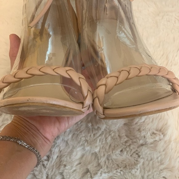 𝅺PRETTY litter things cream nude lace up sandals. - Picture 4 of 6